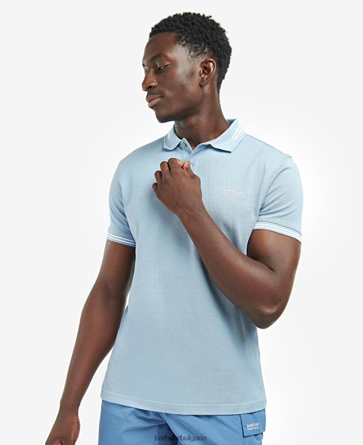 лилаво поло тениска с върхове 4FN2BH647 мъже Barbour облекло