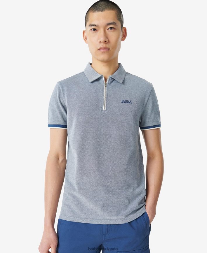 тъмен деним хак поло тениска 4FN2BH674 мъже Barbour облекло