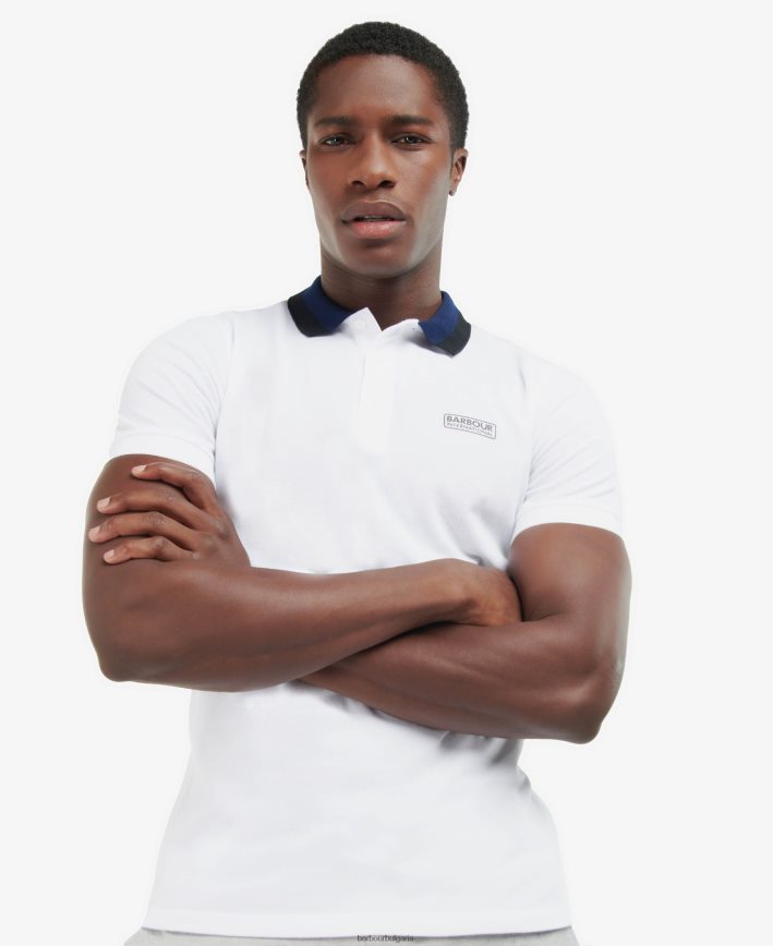 светло сив поло тениска ampere 4FN2BH669 мъже Barbour облекло