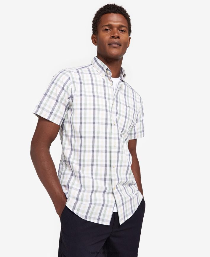 червен дълга риза с къс ръкав 4FN2BH394 мъже Barbour облекло