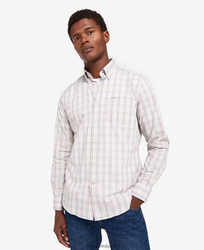 камък шита риза alnwick 4FN2BH495 мъже Barbour облекло