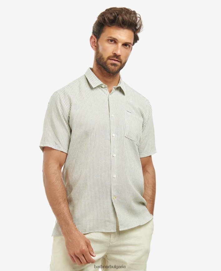 маслина риза deerpark 4FN2BH487 мъже Barbour облекло