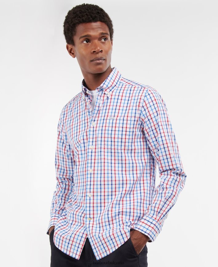 червен риза eldon по поръчка 4FN2BH380 мъже Barbour облекло