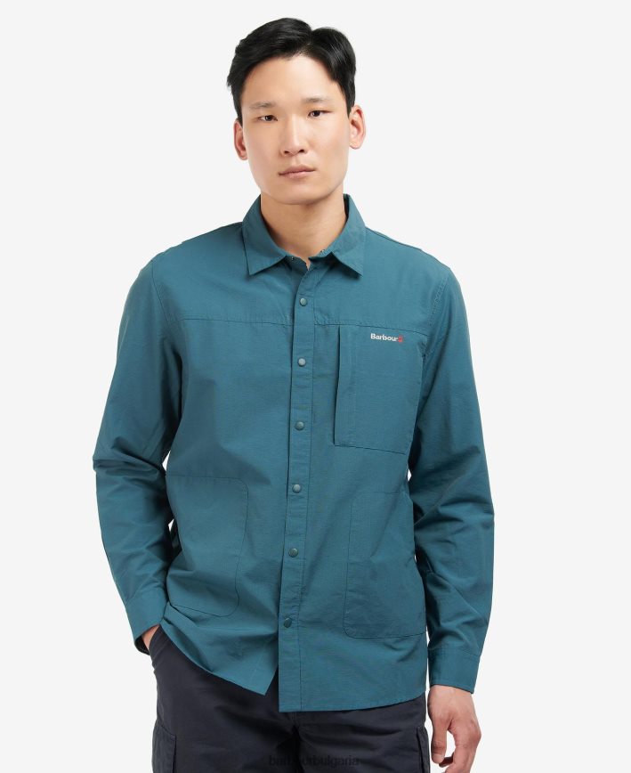 светло сив тениска jonah 4FN2BH517 мъже Barbour облекло