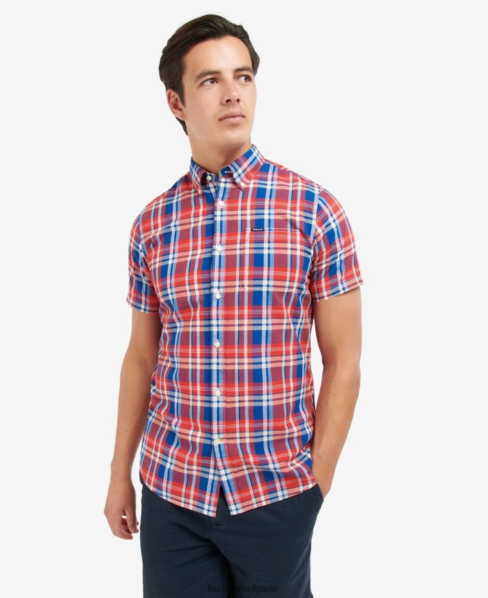 небе шита риза nickwell 4FN2BH443 мъже Barbour облекло