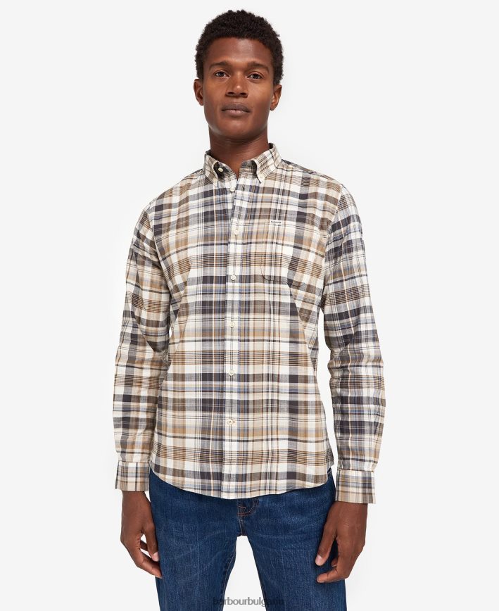 класическо синьо шита риза seacove 4FN2BH430 мъже Barbour облекло