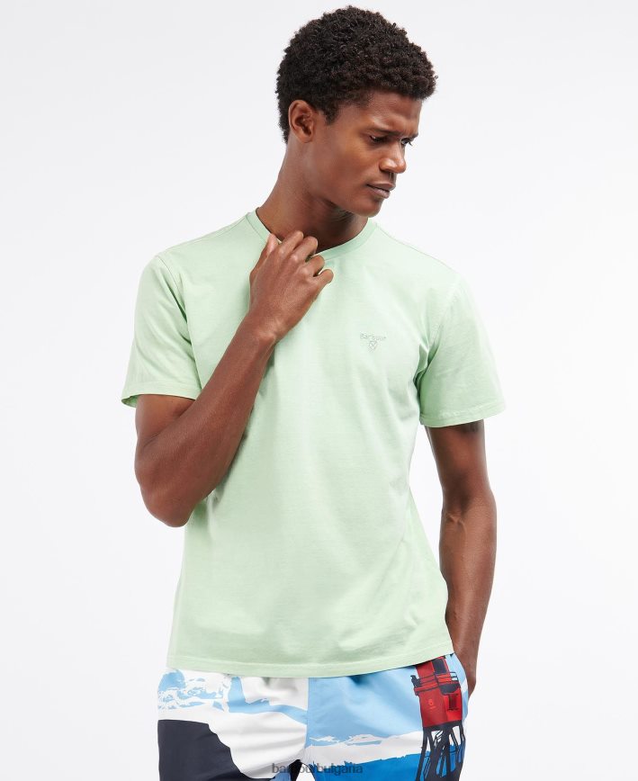 небе тениска с боядисана дреха 4FN2BH800 мъже Barbour облекло