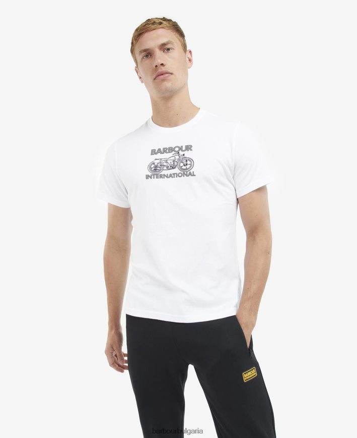 лек мъх тениска с графичен принт на лещи 4FN2BH808 мъже Barbour облекло