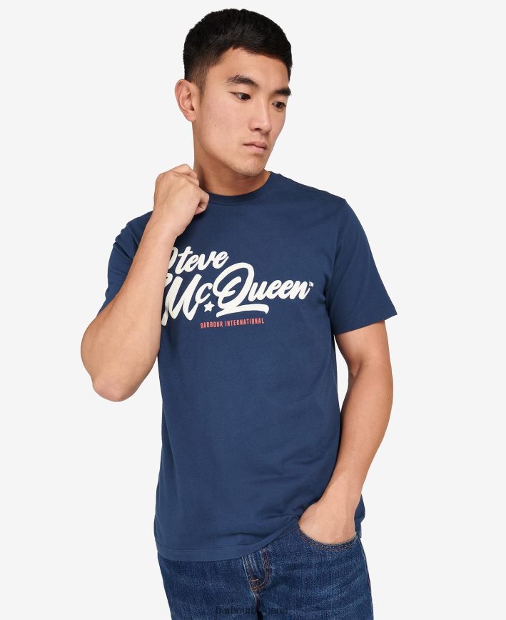 шепот бял графична тениска Мъри 4FN2BH820 мъже Barbour облекло