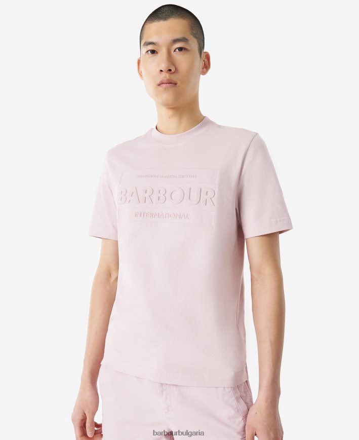 здрачно розово наклонена тениска 4FN2BH825 мъже Barbour облекло