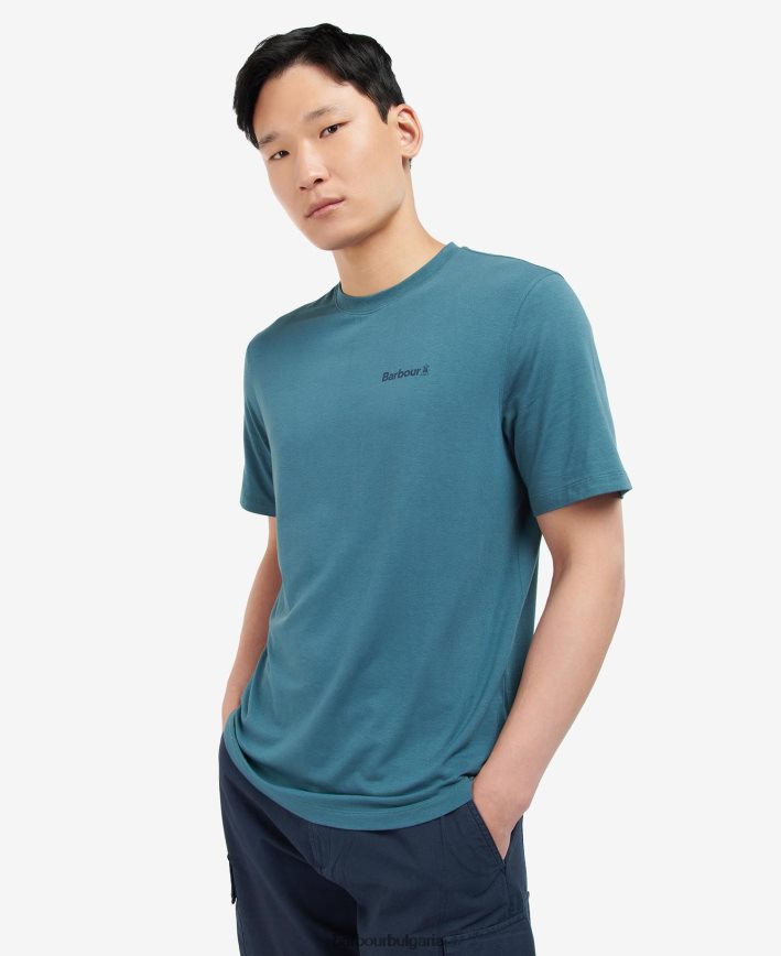 мъгла координира тениска с лого 4FN2BH843 мъже Barbour облекло