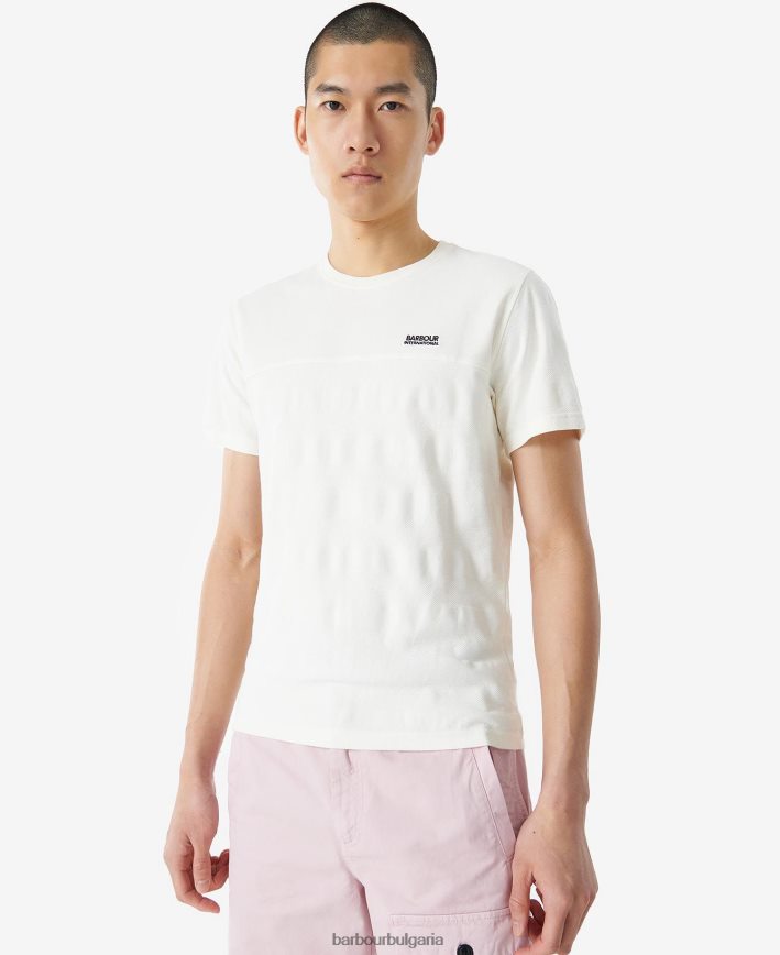 шепот бял серж тениска 4FN2BH890 мъже Barbour облекло