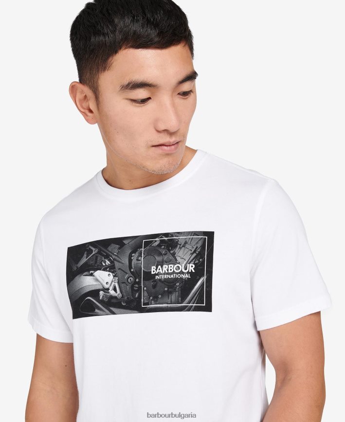 син хоризонт тениска с графичен принт 4FN2BH911 мъже Barbour облекло