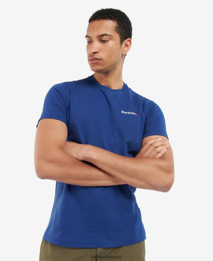 изкоп тениска с графика на стаден фар 4FN2BH928 мъже Barbour облекло