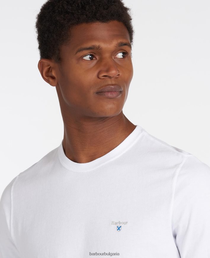 бяло тениска aboyne 4FN2BH778 мъже Barbour облекло
