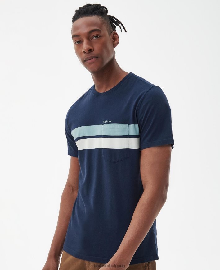 класическо бяло тениска tindale 4FN2BH811 мъже Barbour облекло