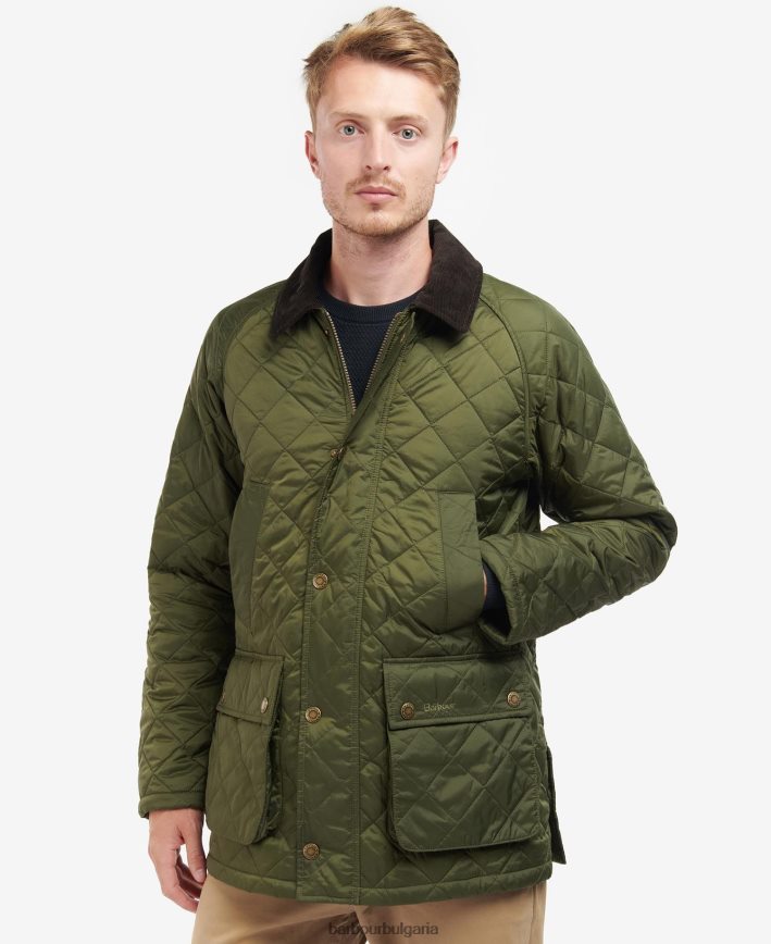 маслина ватирано яке ашби 4FN2BH97 мъже Barbour облекло