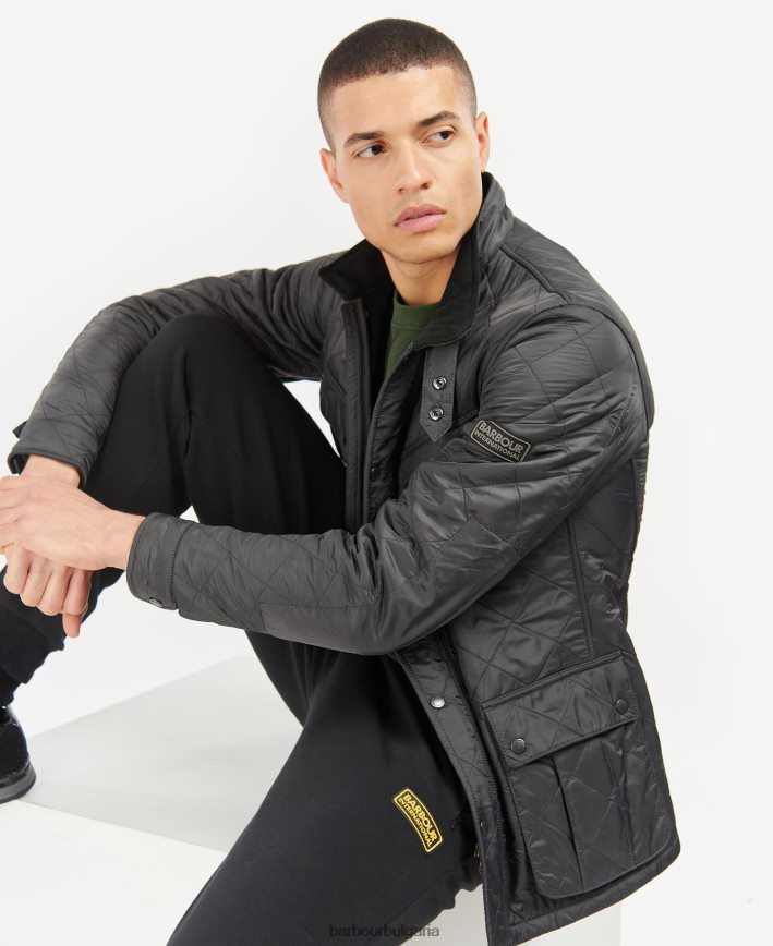 дървени въглища ватирано яке tourer ariel polar 4FN2BH86 мъже Barbour облекло