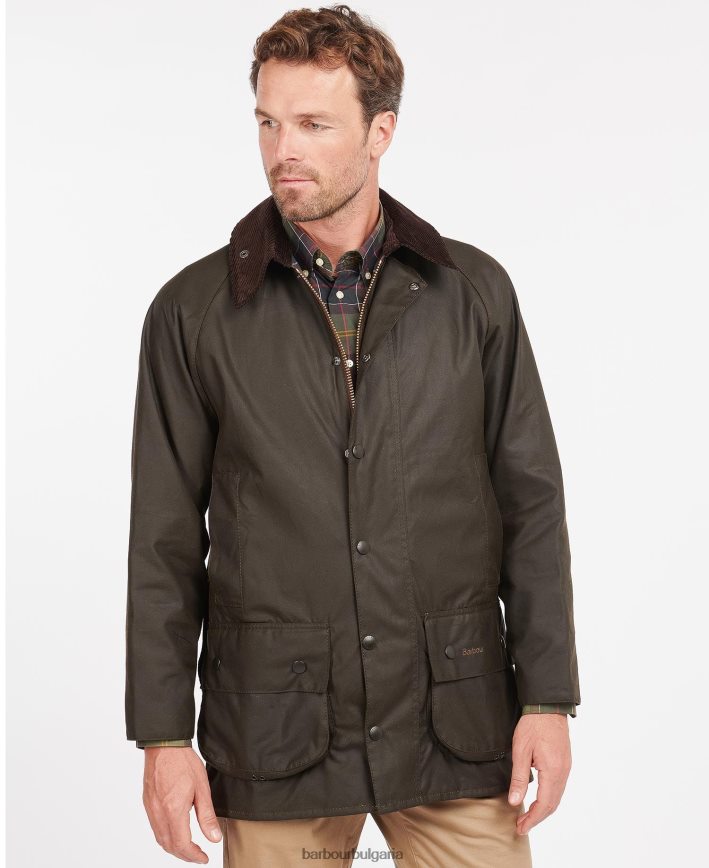 маслина класическо восъчно яке Beaufort 4FN2BH1 мъже Barbour облекло