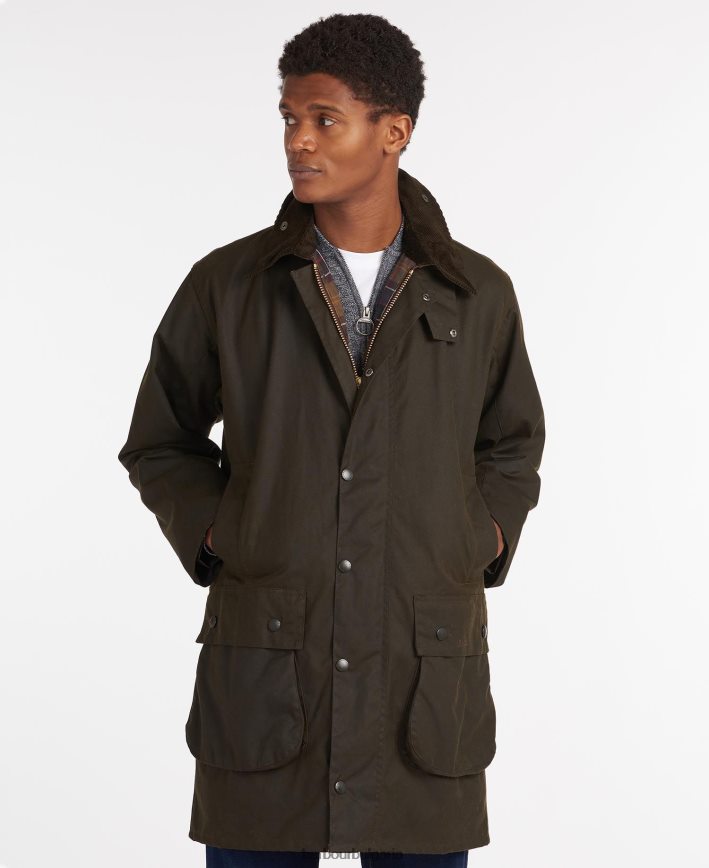 маслина класическо восъчно яке Northumbria 4FN2BH16 мъже Barbour облекло